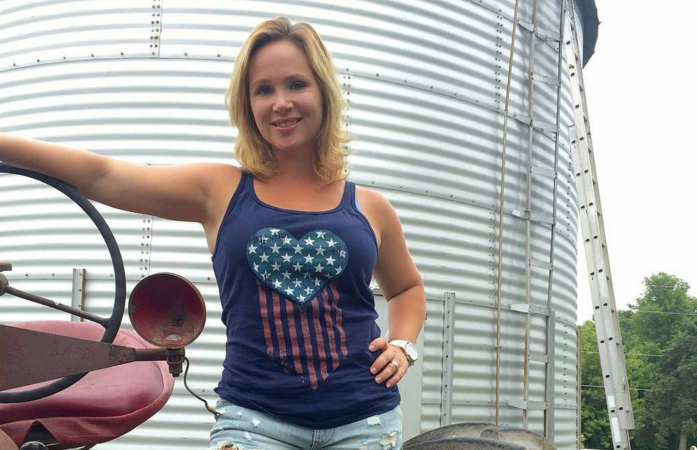 Custom Blue Distressed Tank Top USA