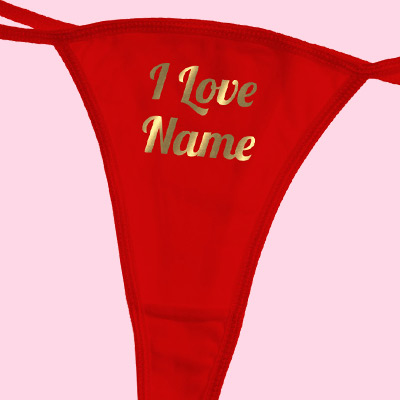 Custom Metallic Name Thong