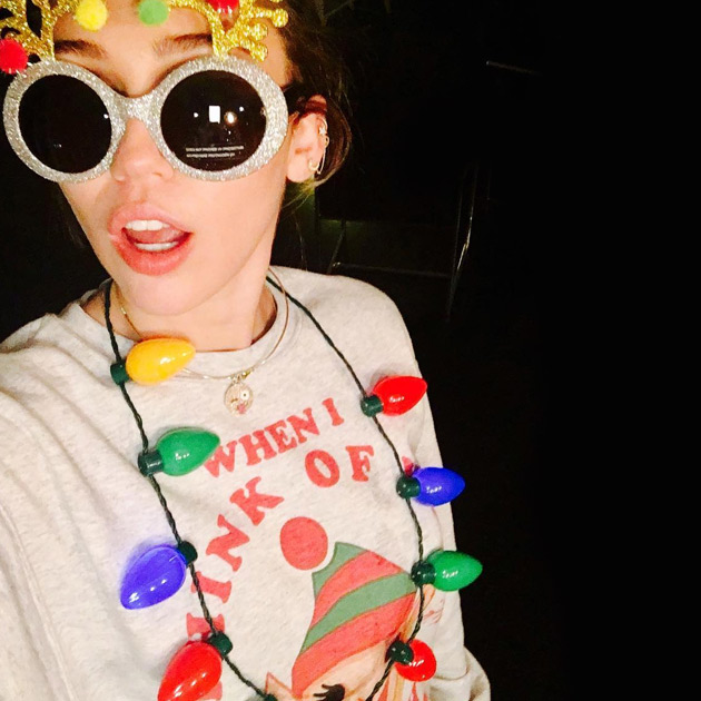 Miley Cyrus Custom Christmas Sweater