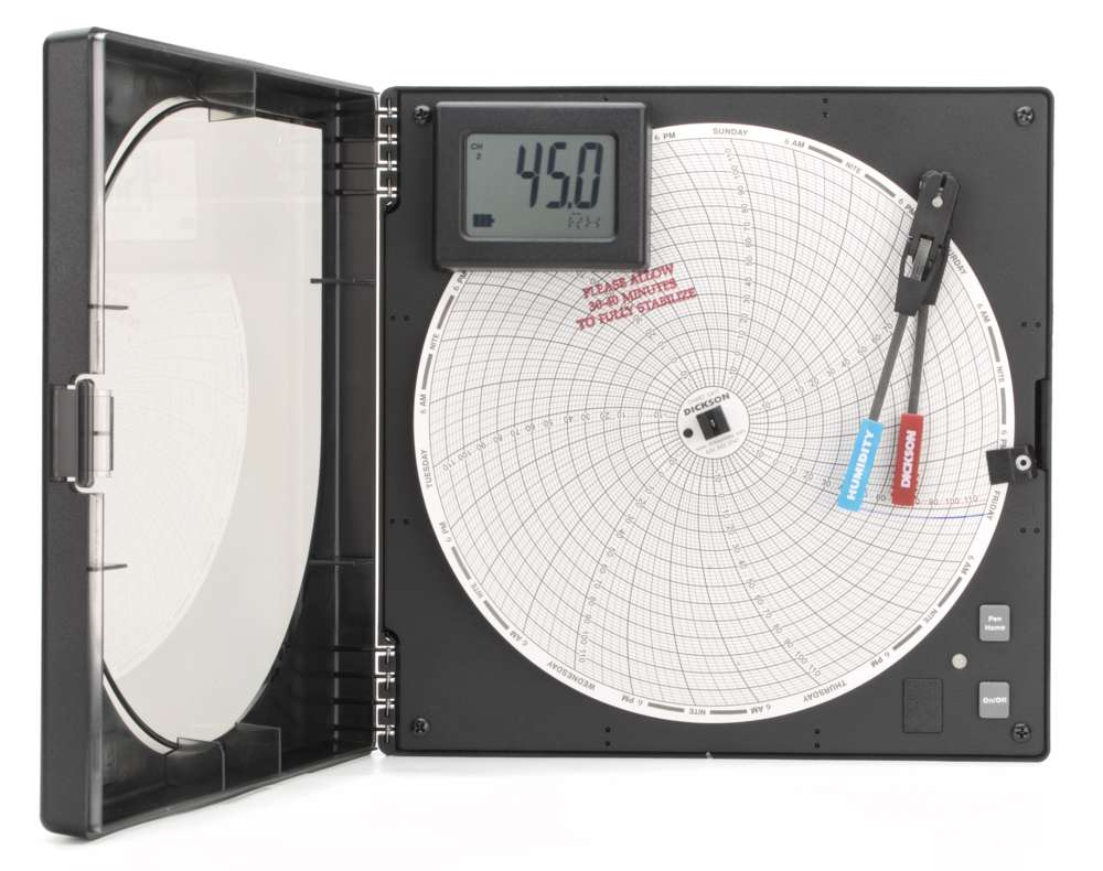 TH8P2 8" (203mm) Temperature & Humidity Chart Recorder Dickson