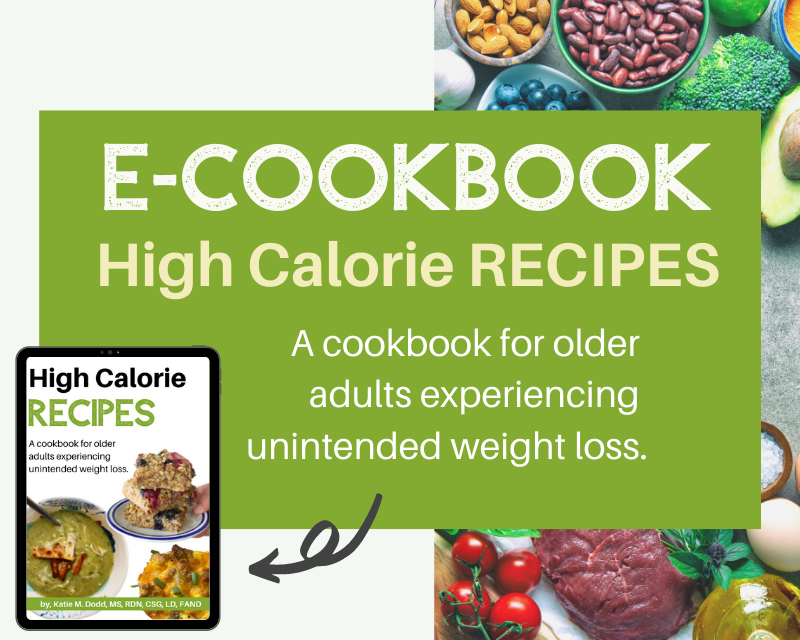High Calorie RECIPES eCookbook A cookbook for older adults