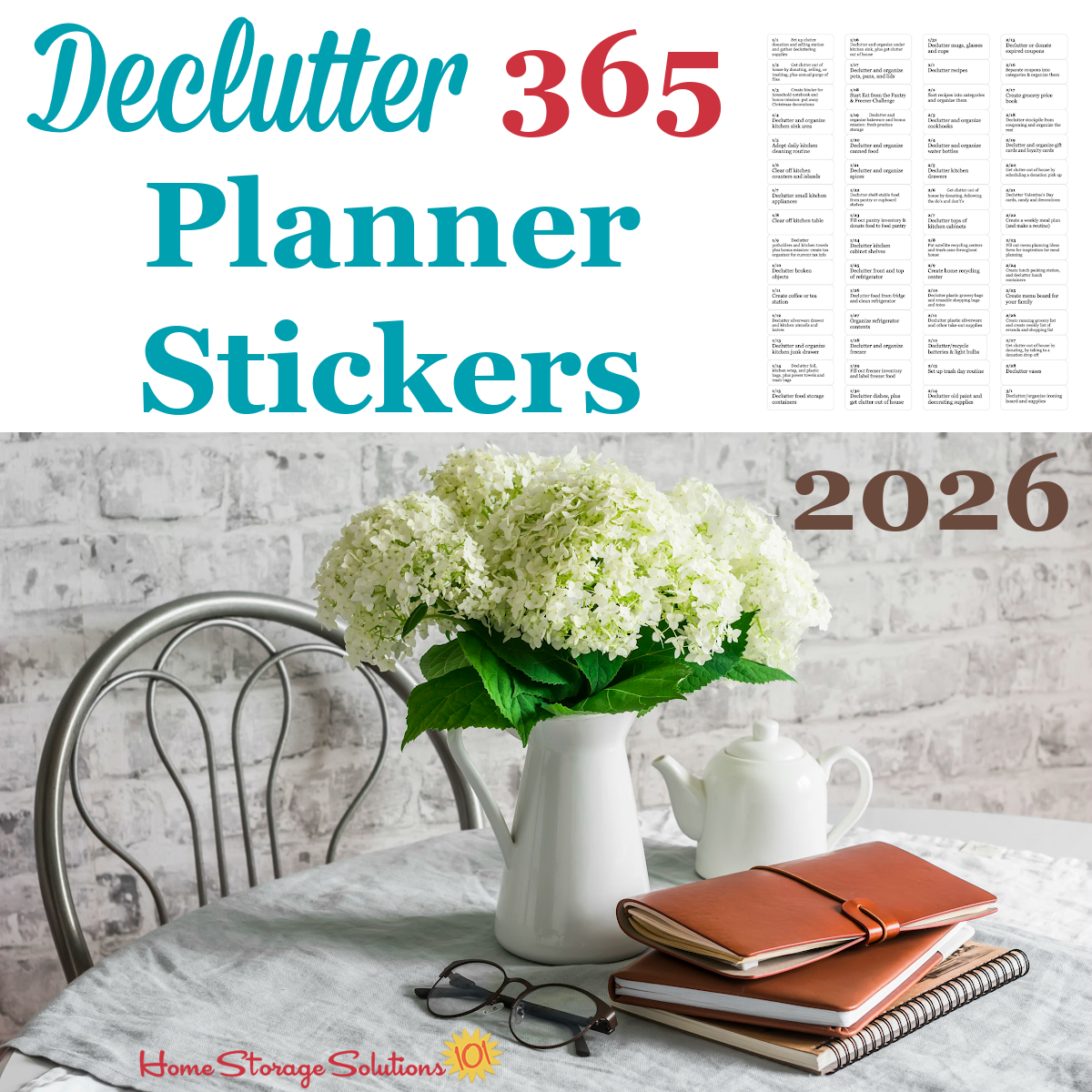 Declutter 365 Planner Stickers For 2024 Print Your Own Declutter 365