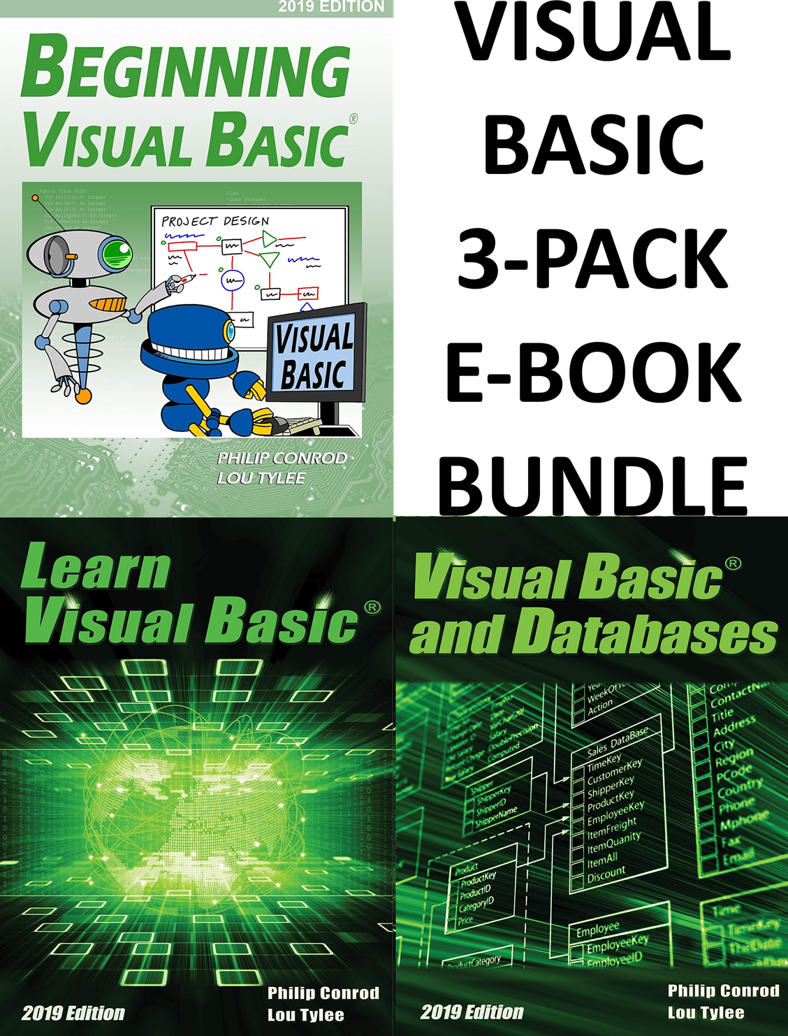 Visual Basic - 2019 Edition - 3 Pack Bundle - Single User E-Book ...