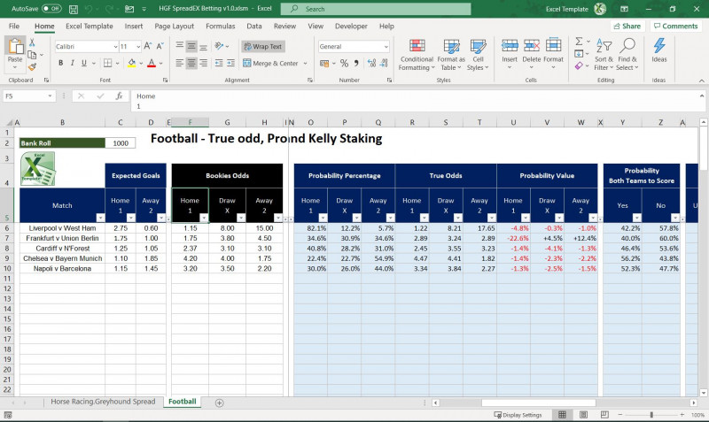 Horse Greyhound Racing Football Betting Tips Picks Predictions Spreadsheet