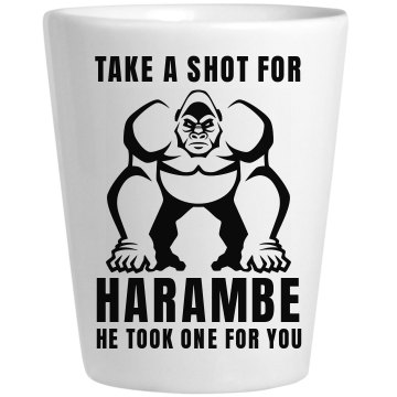 Harambe Shot Glass