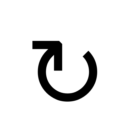 ↻ clockwise open circle arrow DejaVu Sans, Book Graphemica