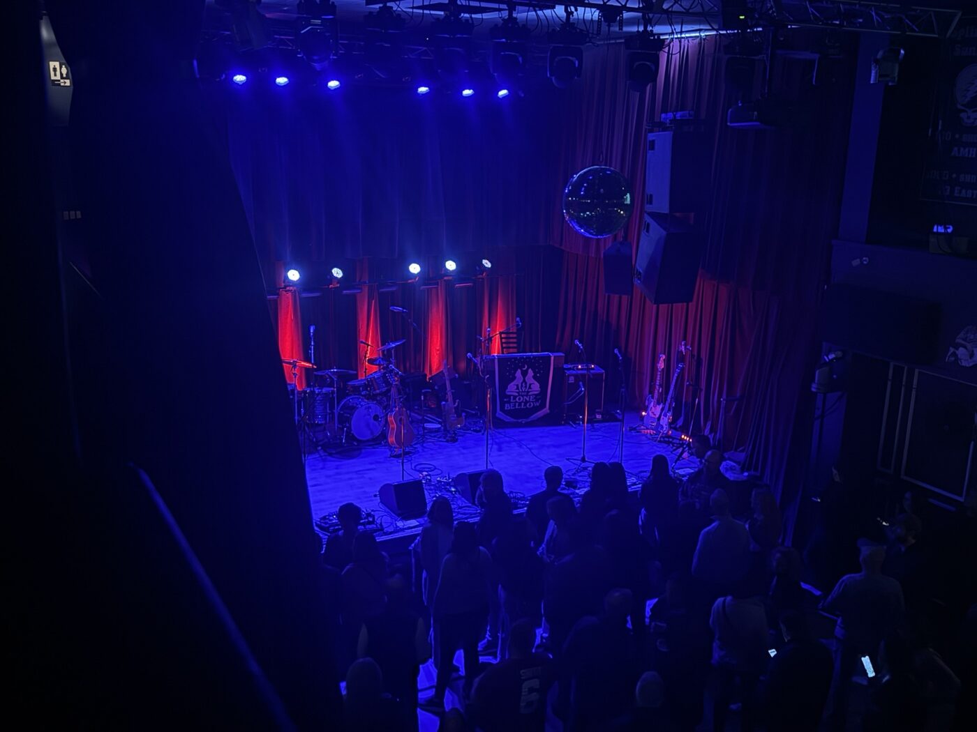 Concert stage set for a band to come on