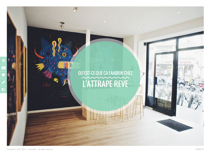 La Faabrik - French alternative magazine with an awesome image gallery and killer effects for image captions, navigation and loading animations