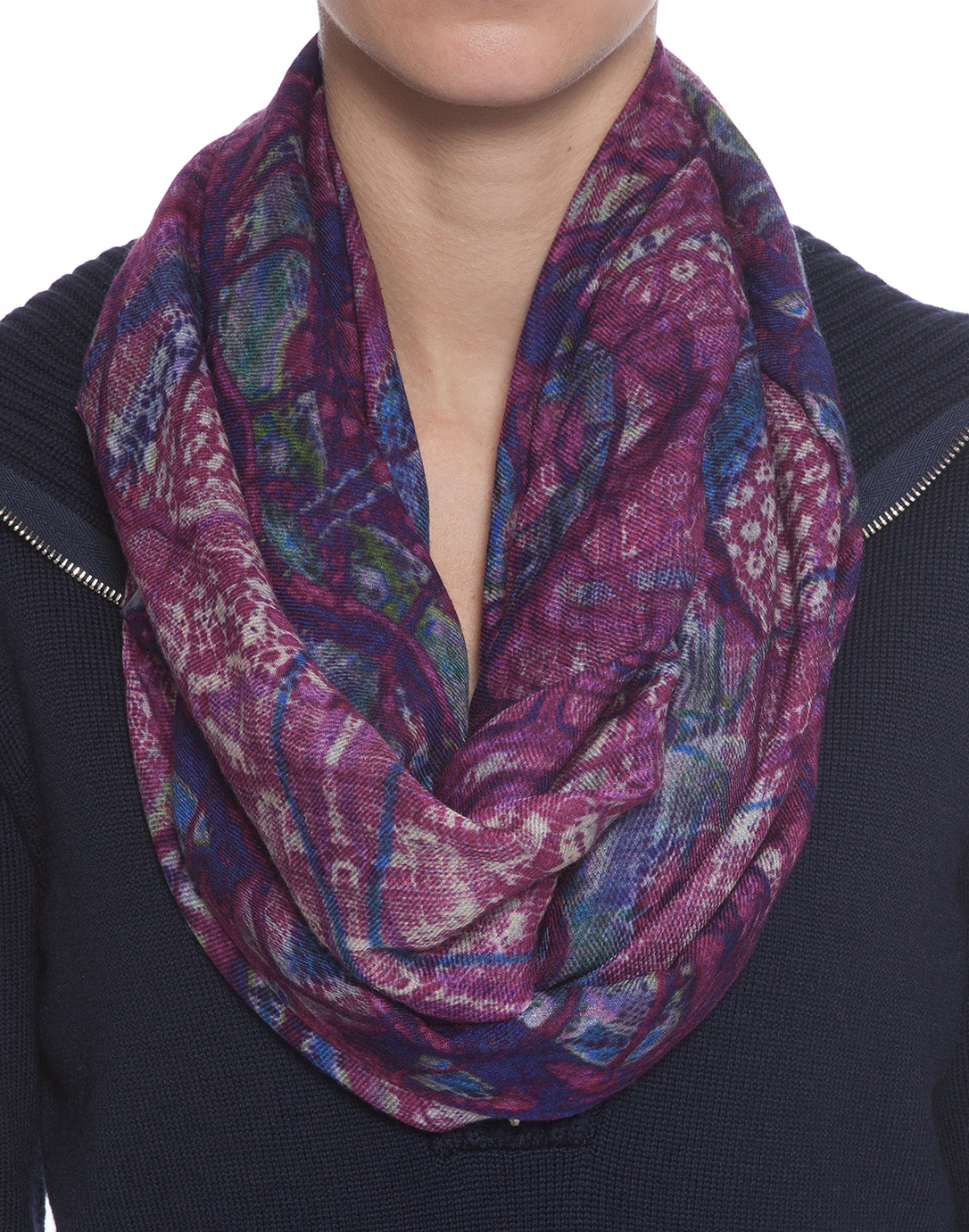 TieDye Cashmere and Silk Scarf Bindya Halsbrook