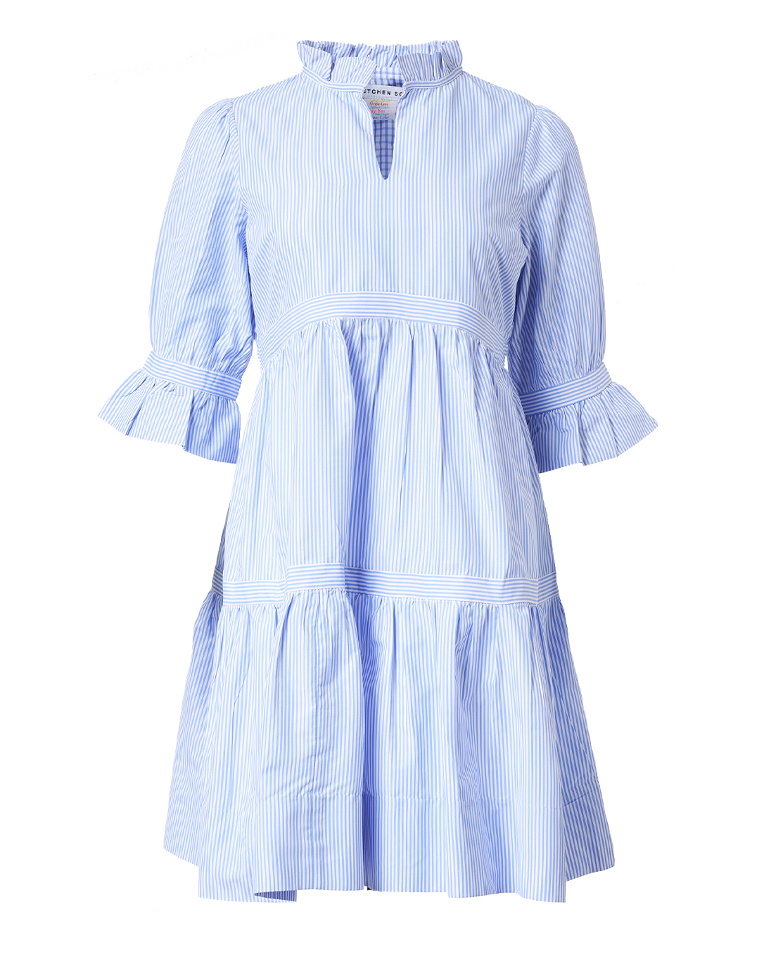 White Striped Cotton Dress | Gretchen Scott