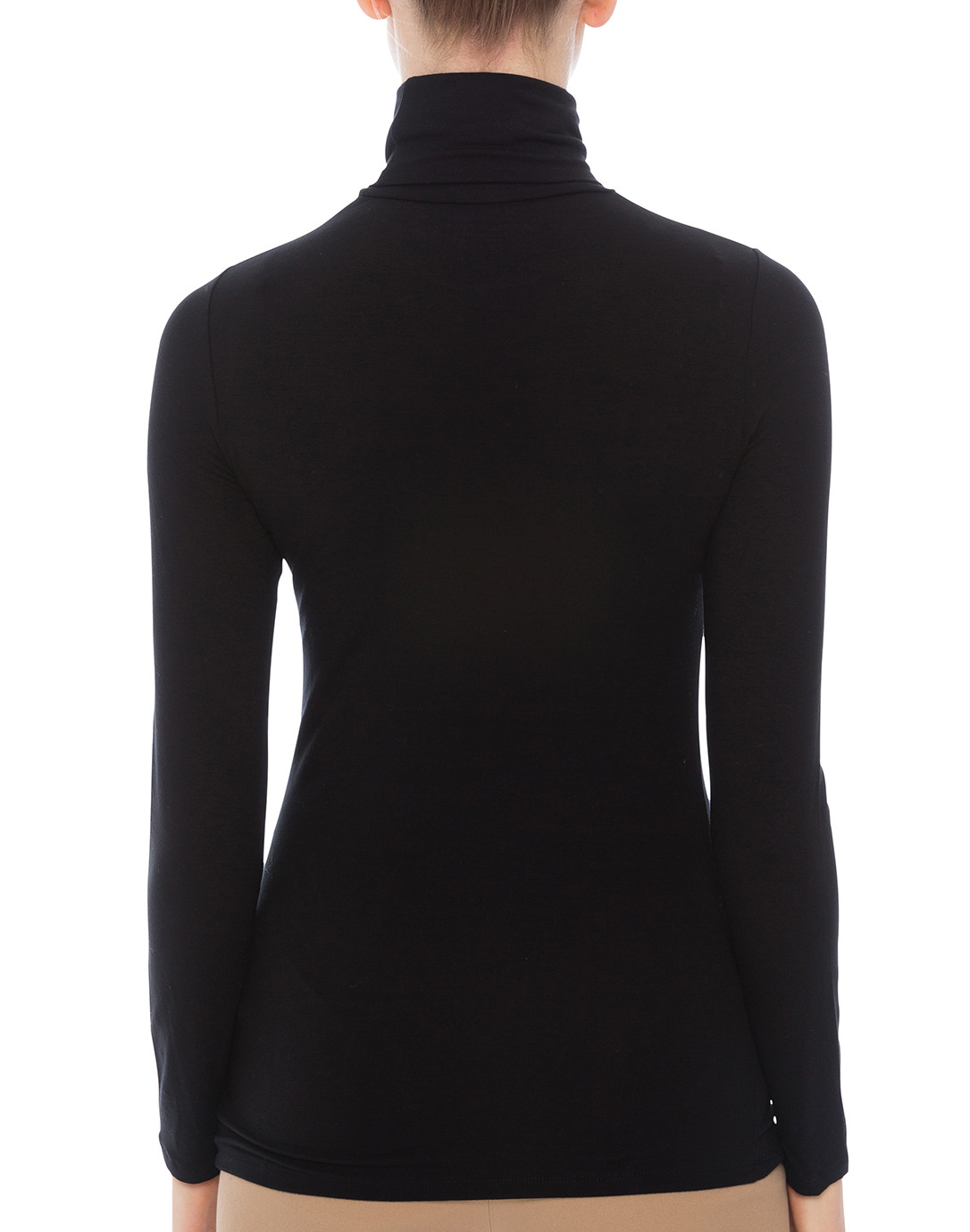 Black Turtleneck Stretch Viscose Top | Majestic Filatures | Halsbrook