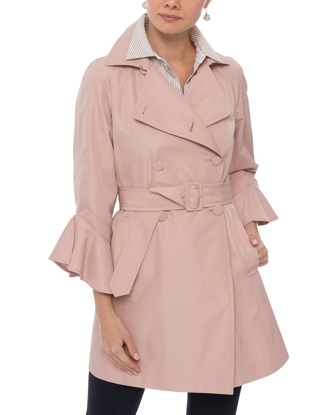 Pale Pink Trench Coat Seventy Halsbrook