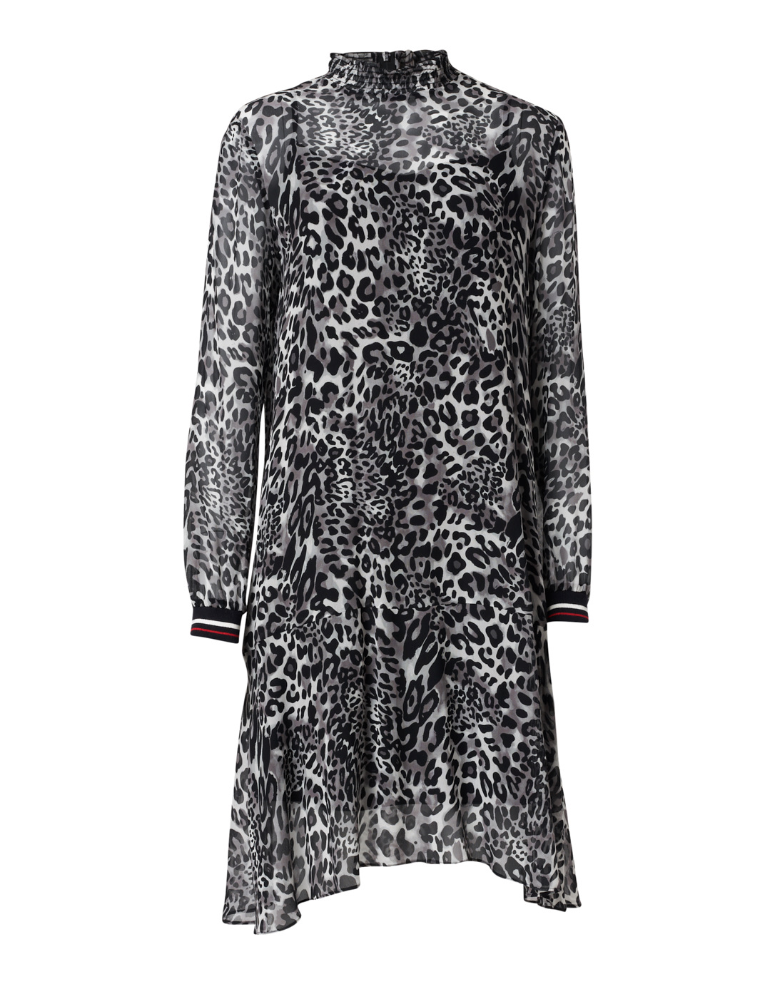 black and white leopard print dress