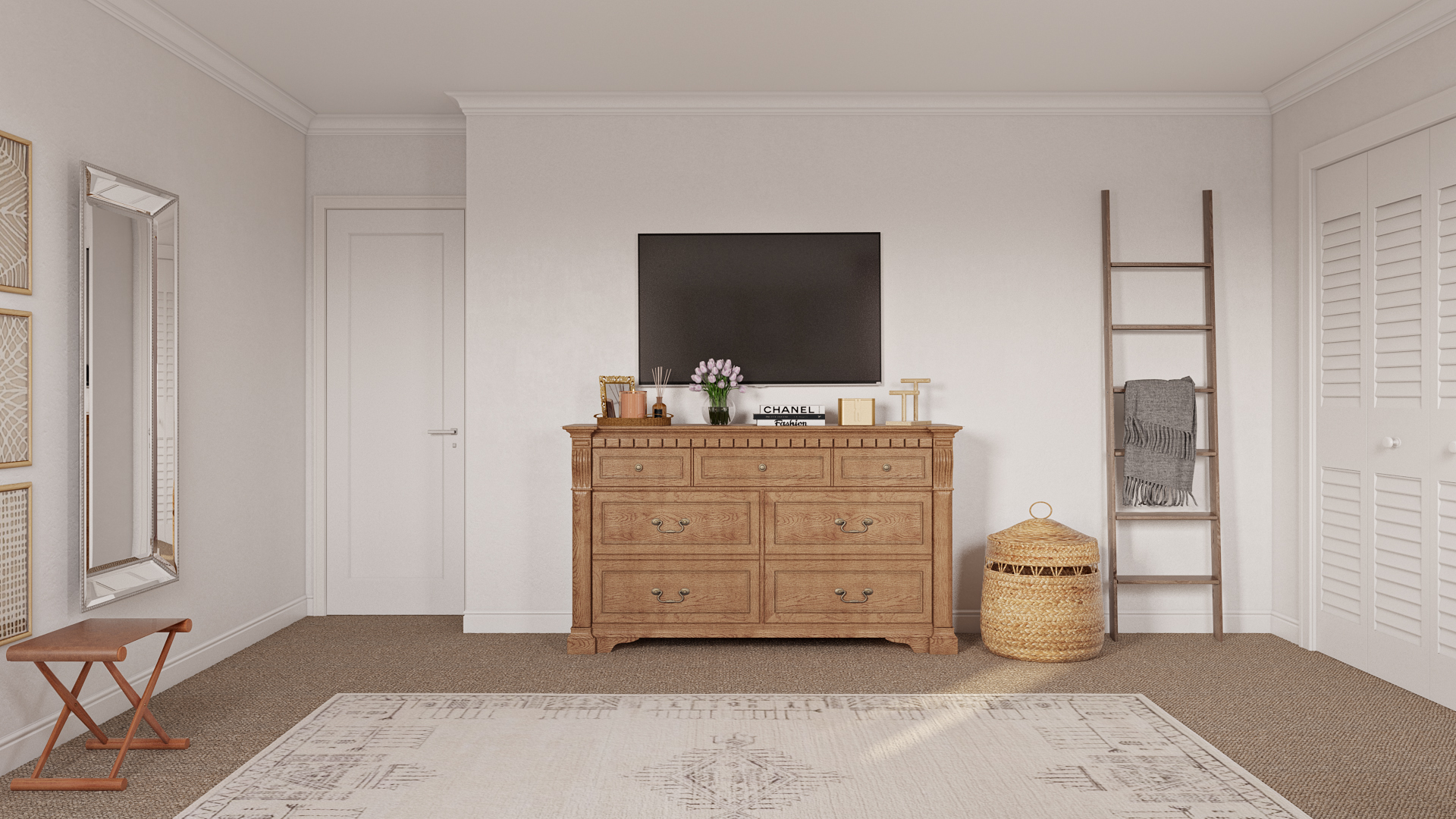 Glam, Rustic, Preppy Bedroom by Sable | Havenly