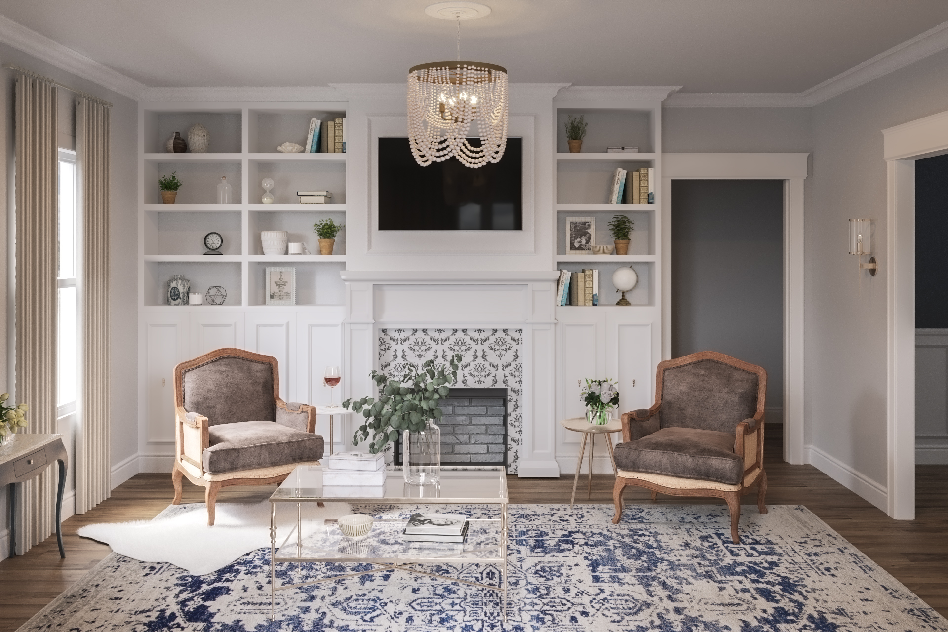 Traditional, glam, classic, vintage living room ideas by Lyndsi | Havenly