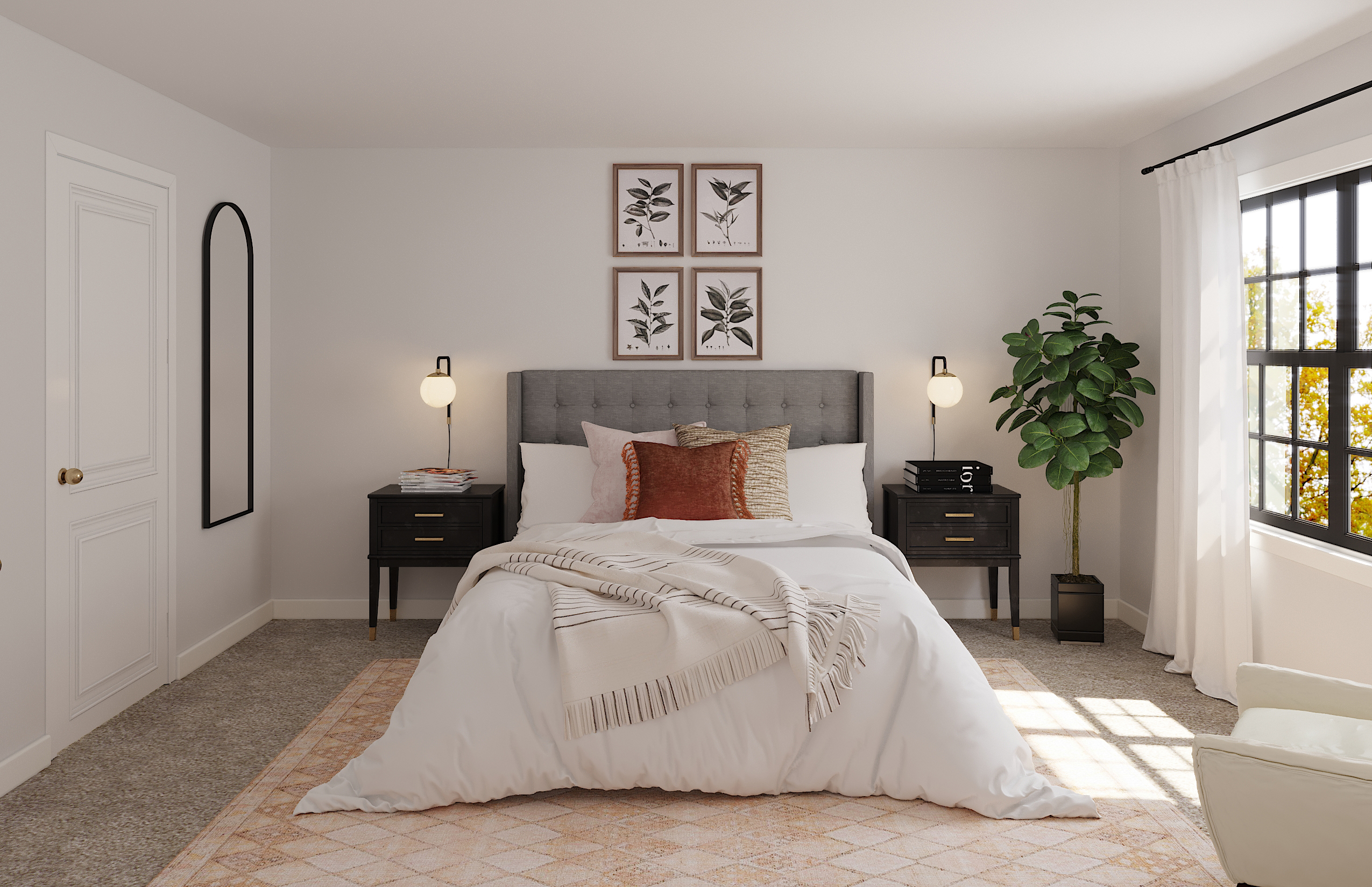 Scandinavian and Bohemian Bedroom Design by Carsey | Havenly