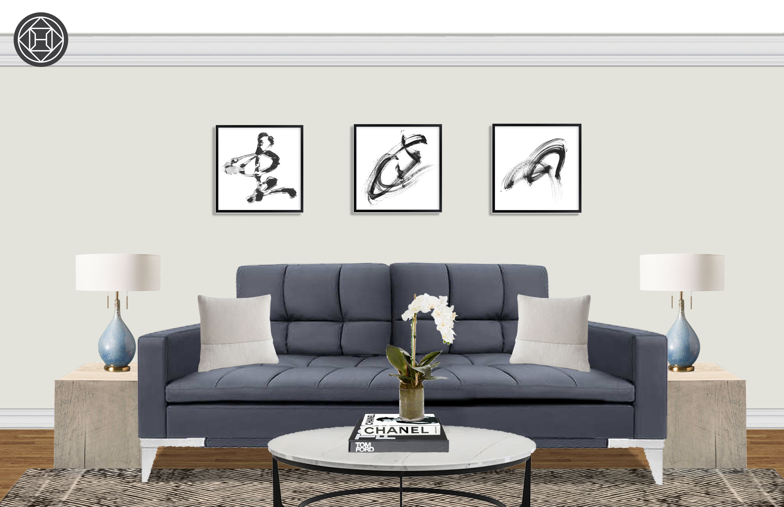 Contemporary Living Room Design By Havenly Interior Designer Isaac