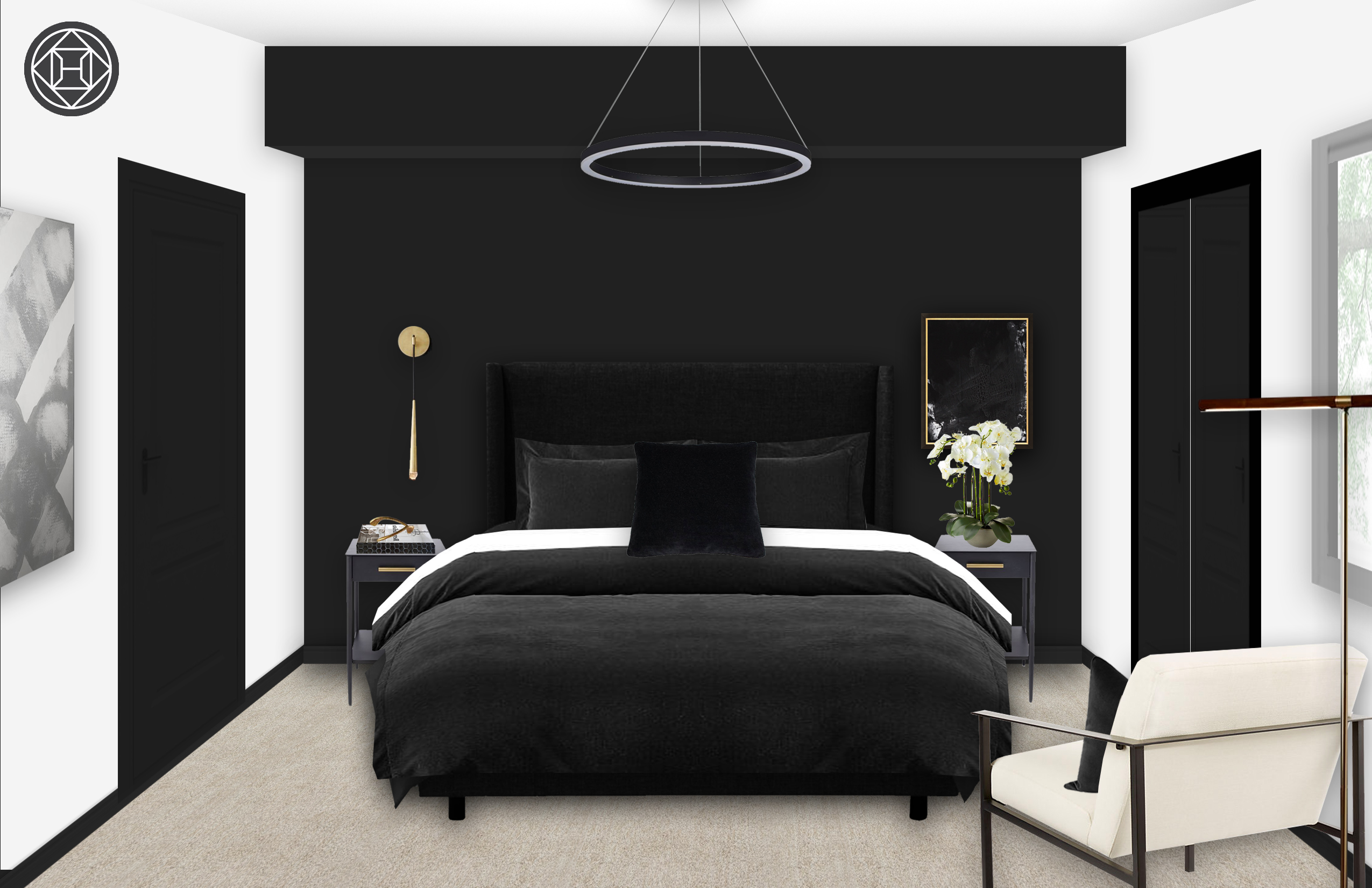 Modern Industrial Bedroom Design By Havenly Interior