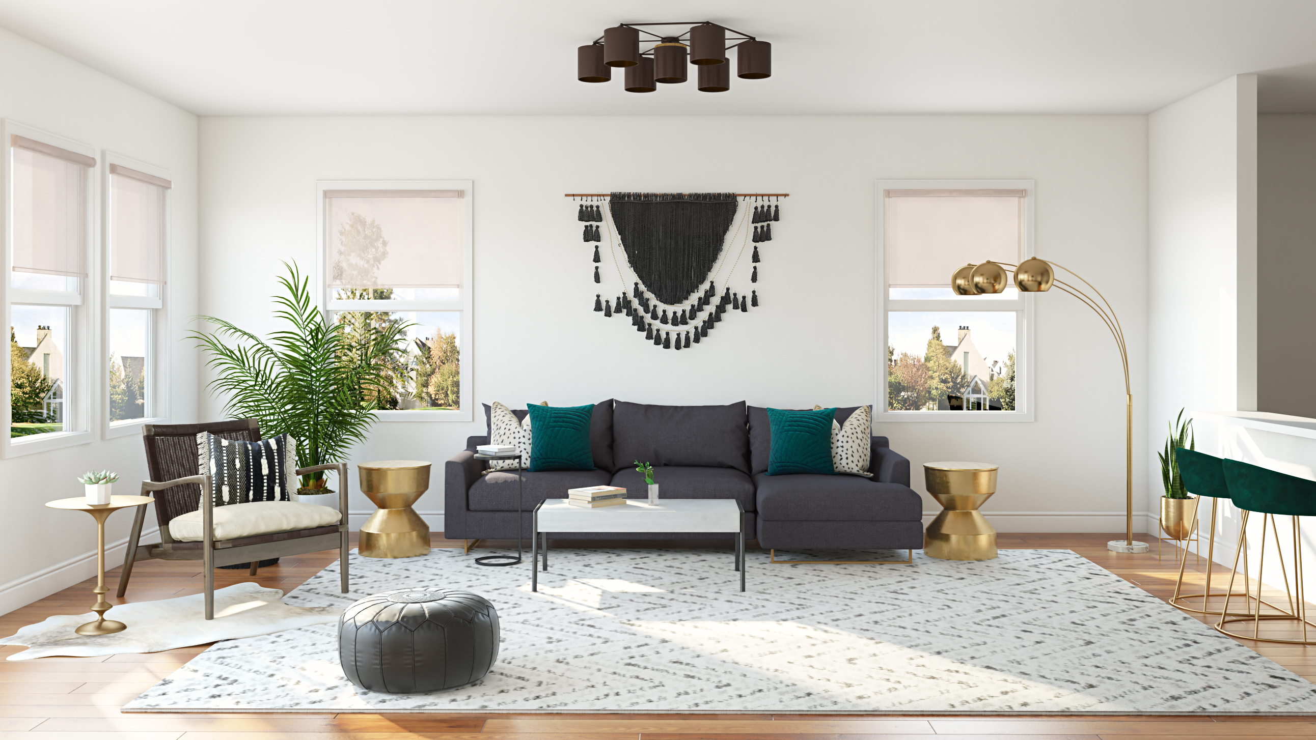 Modern and Glam Minimal Living Room Design by Deeksha Havenly