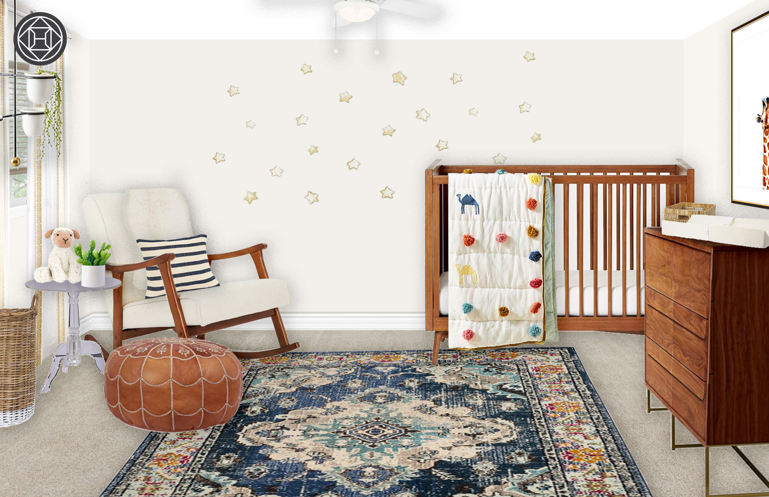 mid century modern nursery furniture