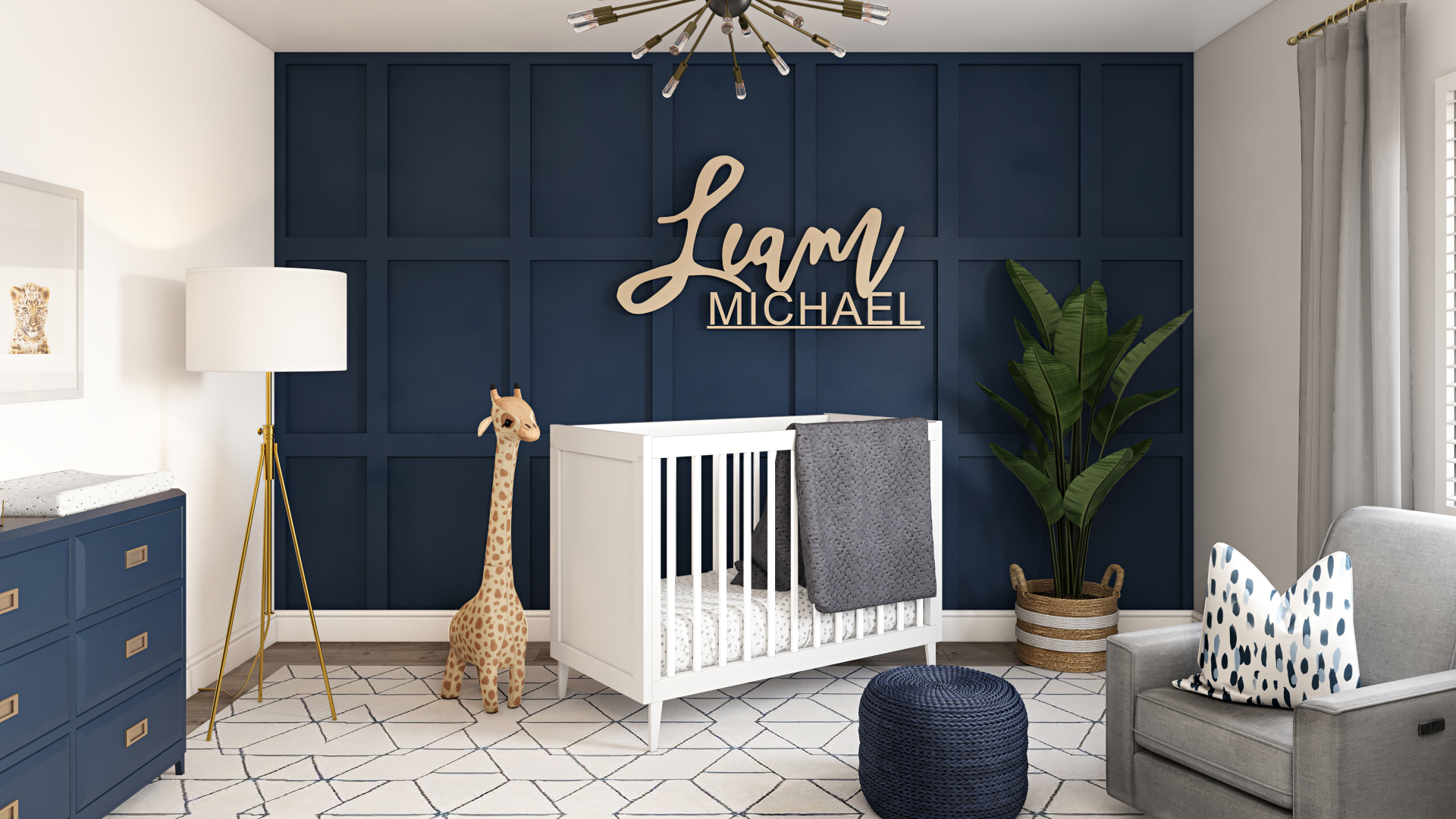 Navy blue sales nursery ideas