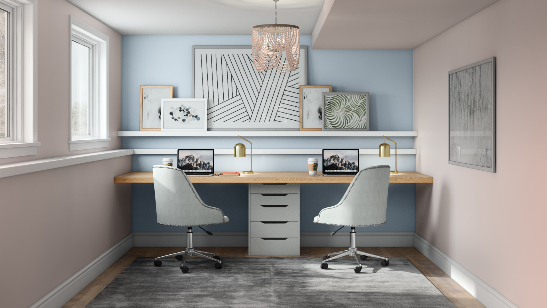 Baby blue desk sale
