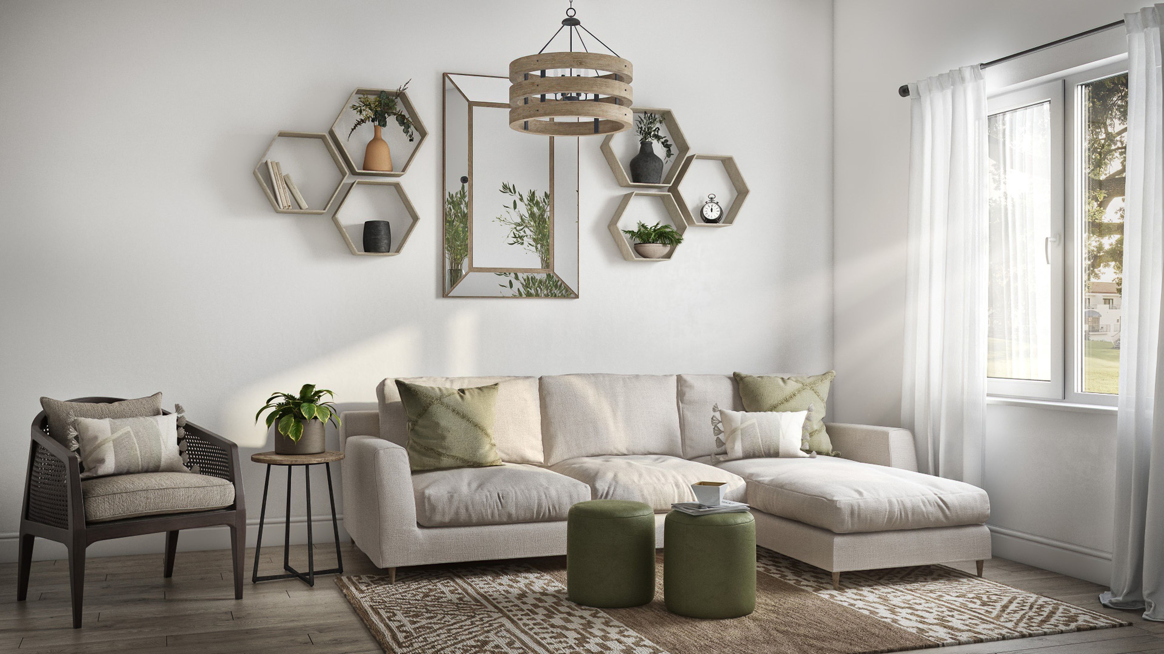 Bohemian, Farmhouse Living Room by Allison Havenly