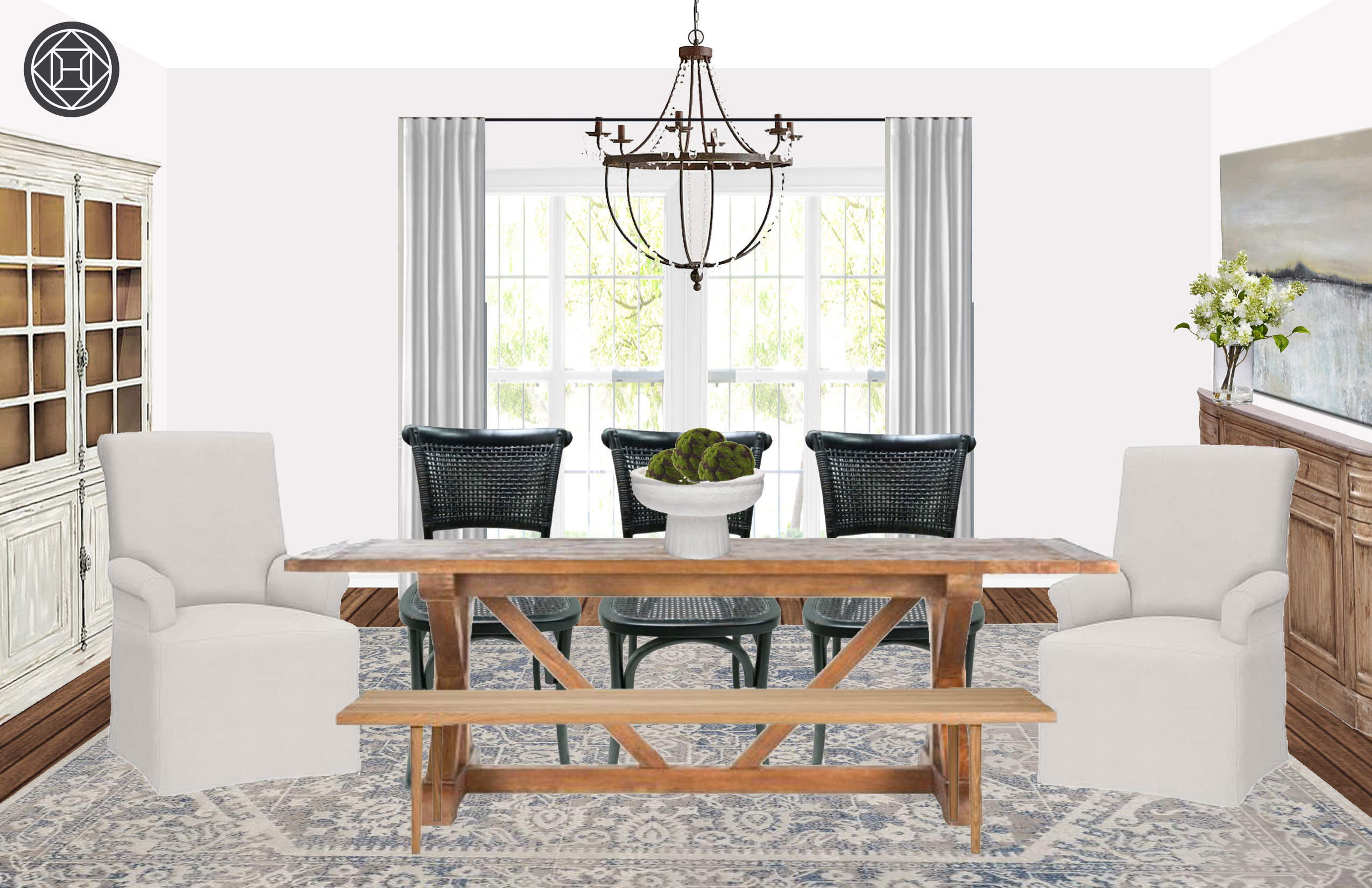 Modern Farmhouse Dining Room Design By Havenly Interior Designer