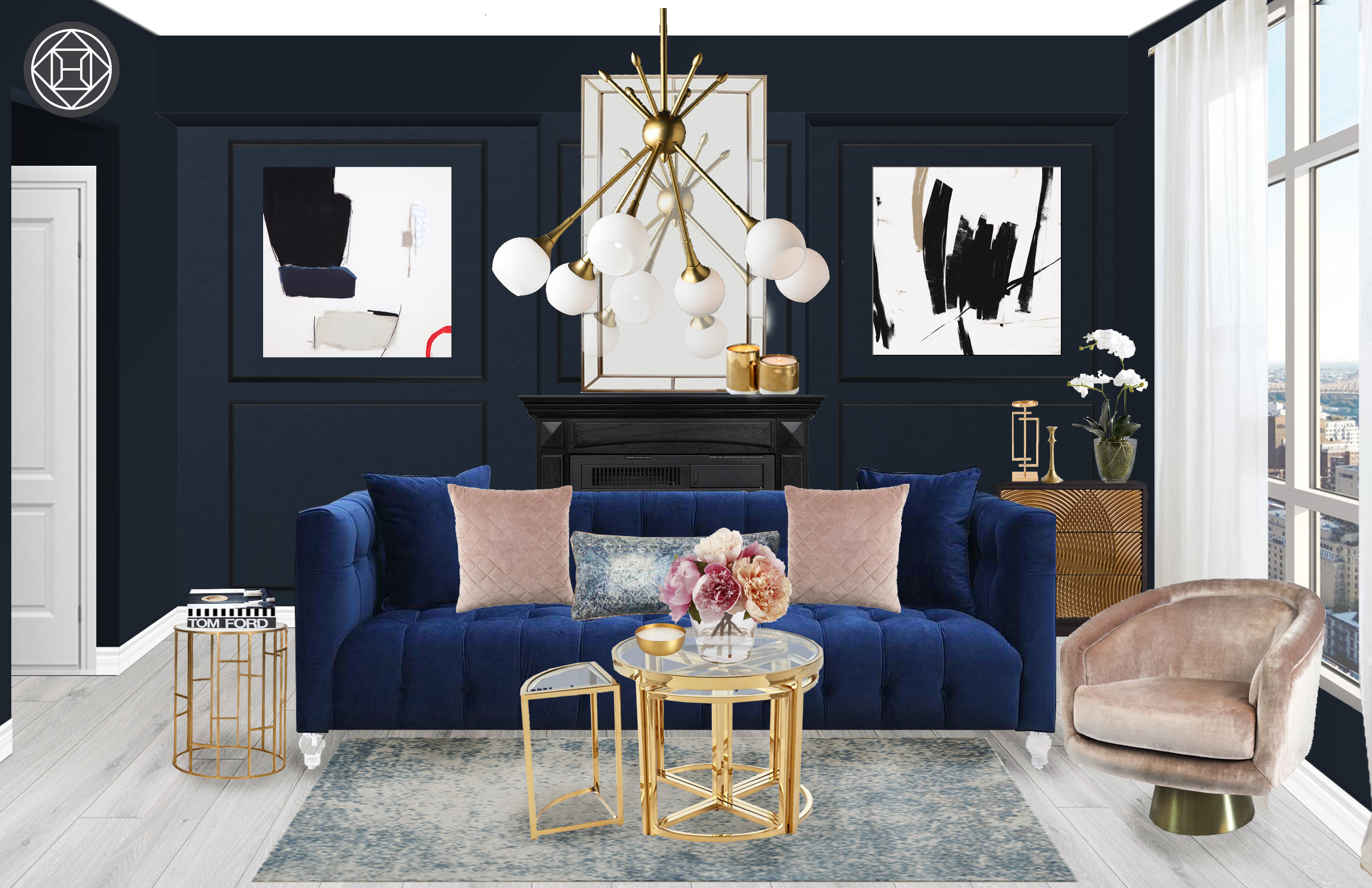 Eclectic Glam Midcentury Modern Room Design By Havenly Interior Designer Miriama