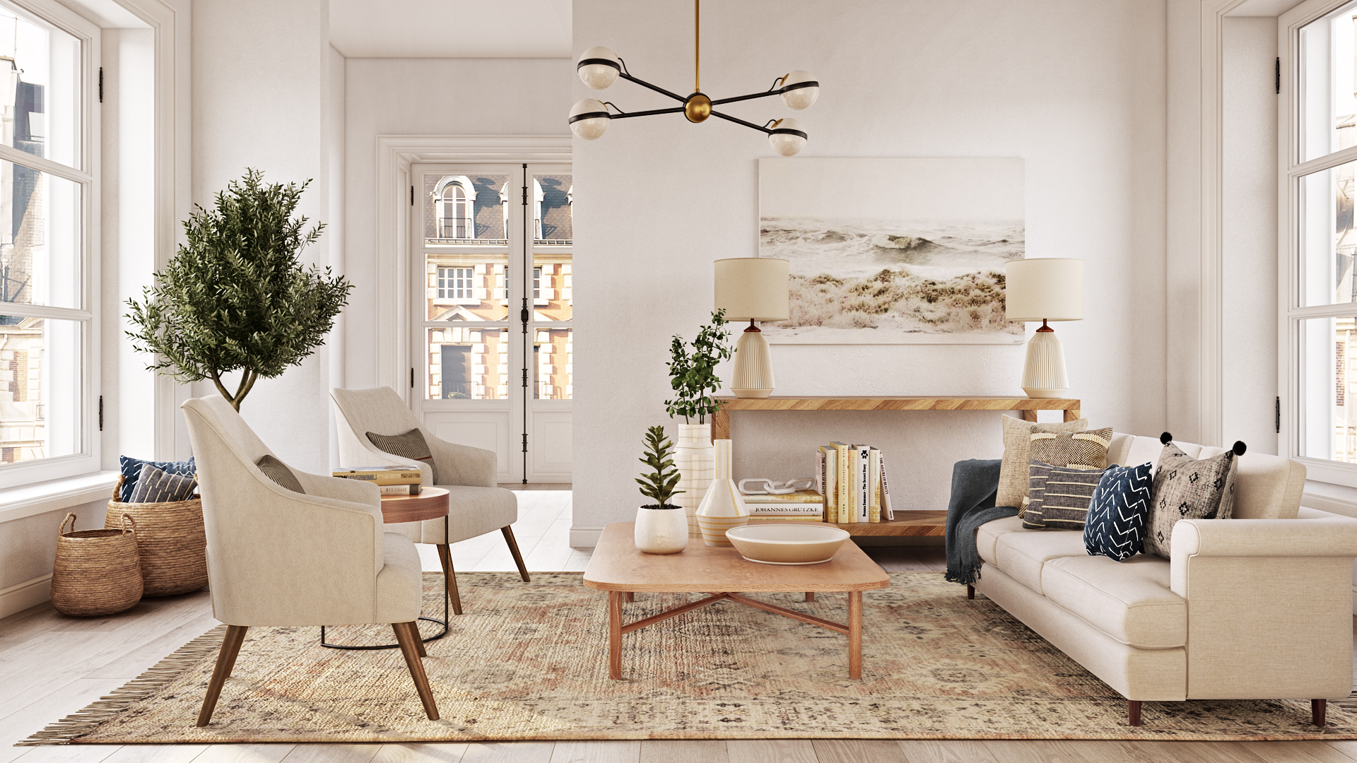 Transitional Design Style For Coastal Scandinavian Penthouse preview