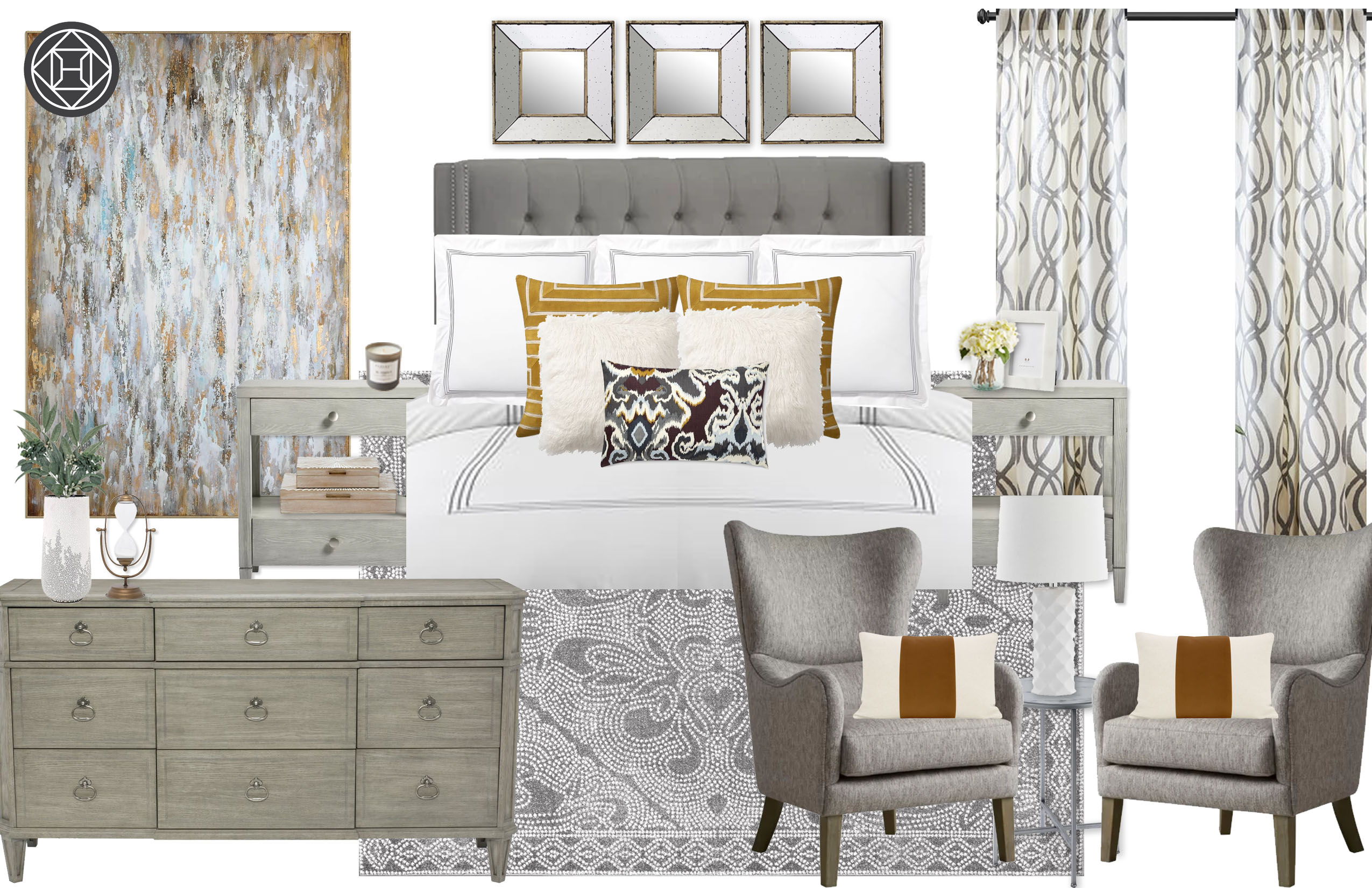 Eclectic Glam Global Bedroom Design By Havenly Interior Designer