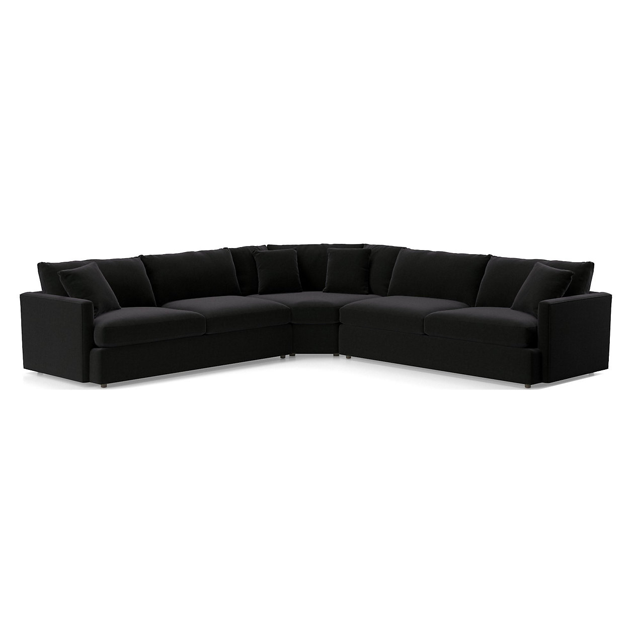 Lounge 3Piece LShaped Sectional Sofa Crate and Barrel Havenly
