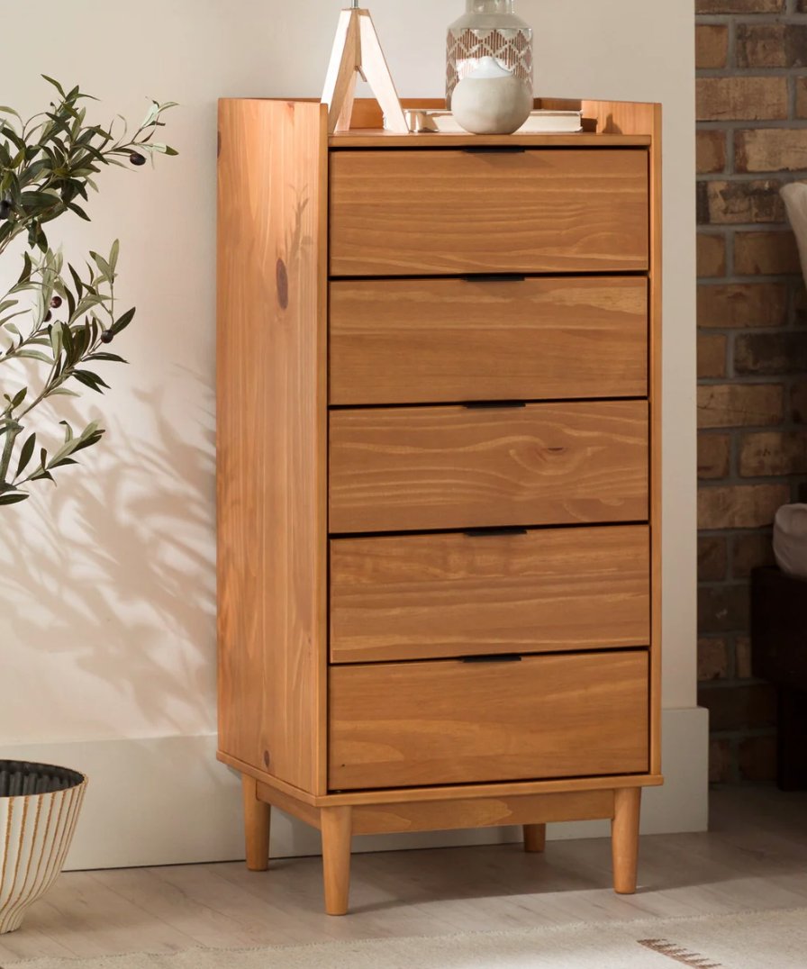 5Drawer Tall Bedroom Chest Contour & Co. Havenly