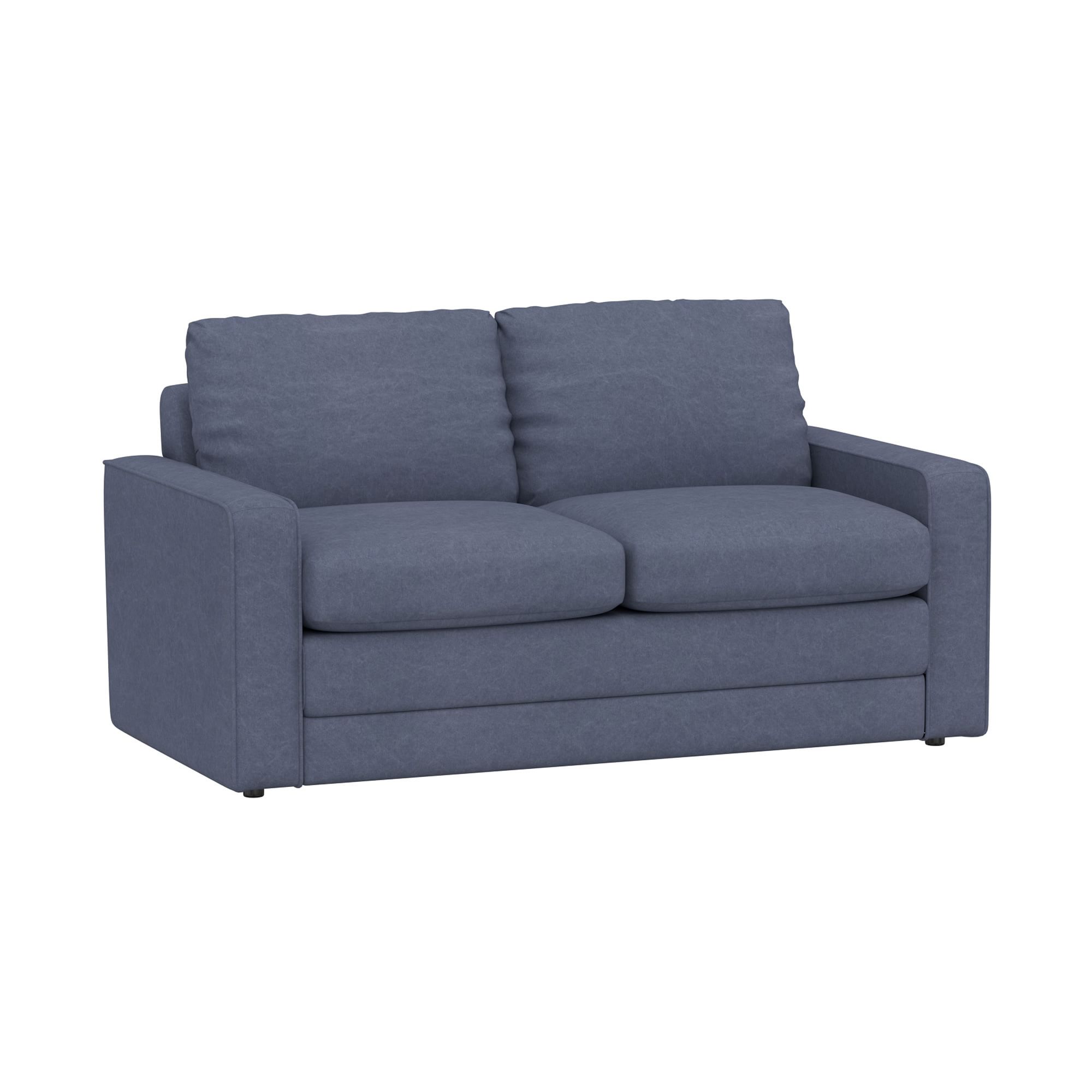 Grove Sleeper Sofa, Enzyme Washed Canvas Storm Blue Pottery Barn Teen