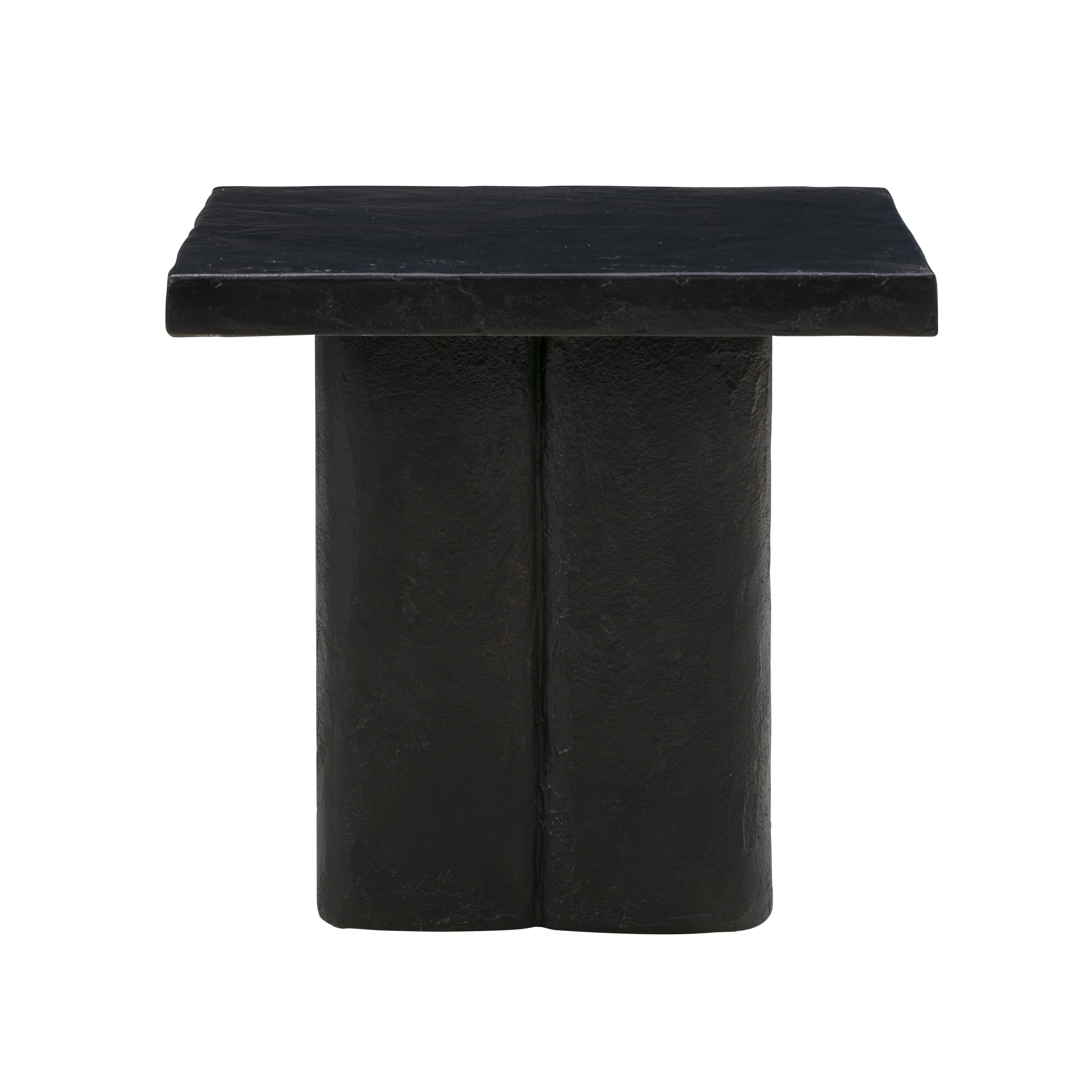 Kayla Black Concrete Side Table - TOV FURNITURE | Havenly
