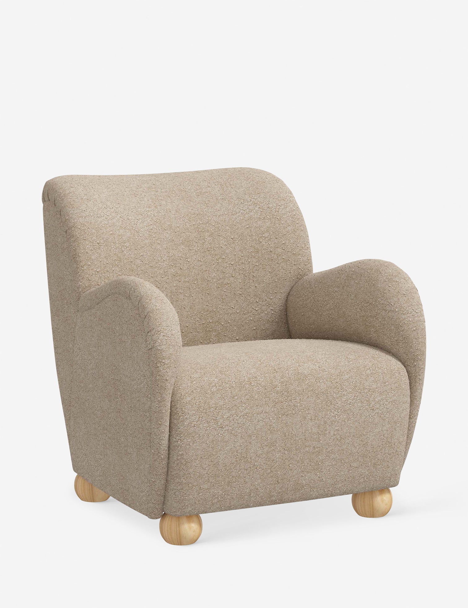 Baird Accent Chair Buff Boucle Lulu and Havenly
