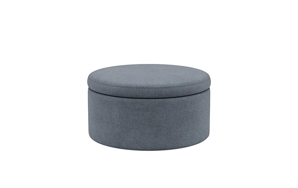 Colten Round Storage Coffee Table Ottoman - Interior Define | Havenly