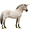 Unicorn pony Fjord Brunblakk