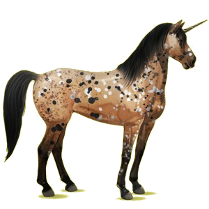 Riding unicorn Mustang Cherry Spotted Blanket