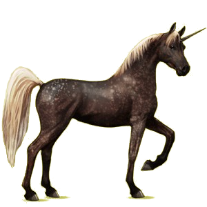 Winged riding unicorn Arabian Horse Dark Bay