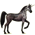 Riding unicorn Arabian Horse Light Gray
