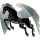 Riding pegasus Arabian Horse Mouse Gray