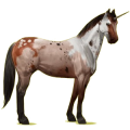 Riding unicorn Paint Horse Chestnut Tobiano