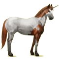 Riding unicorn Quarter Horse Chestnut