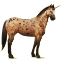 Riding unicorn Quarter Horse Flaxen Liver chestnut 
