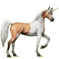 Winged riding unicorn Dapple Gray