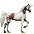 Riding unicorn Arabian Horse Roan