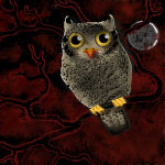 Hunter and blood red clouds at nighy by dubious intellect