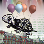 "Fly away blue turtle...this is no place for you" by MrScrappy