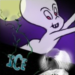 a bald ghost and casper, out for a midnight jaunt! heh. youbetcha. by empyrean